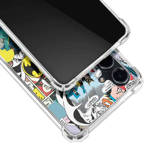 DC Comics Batman Vintage Pose Collage Art Galaxy S23 FE Clear Case